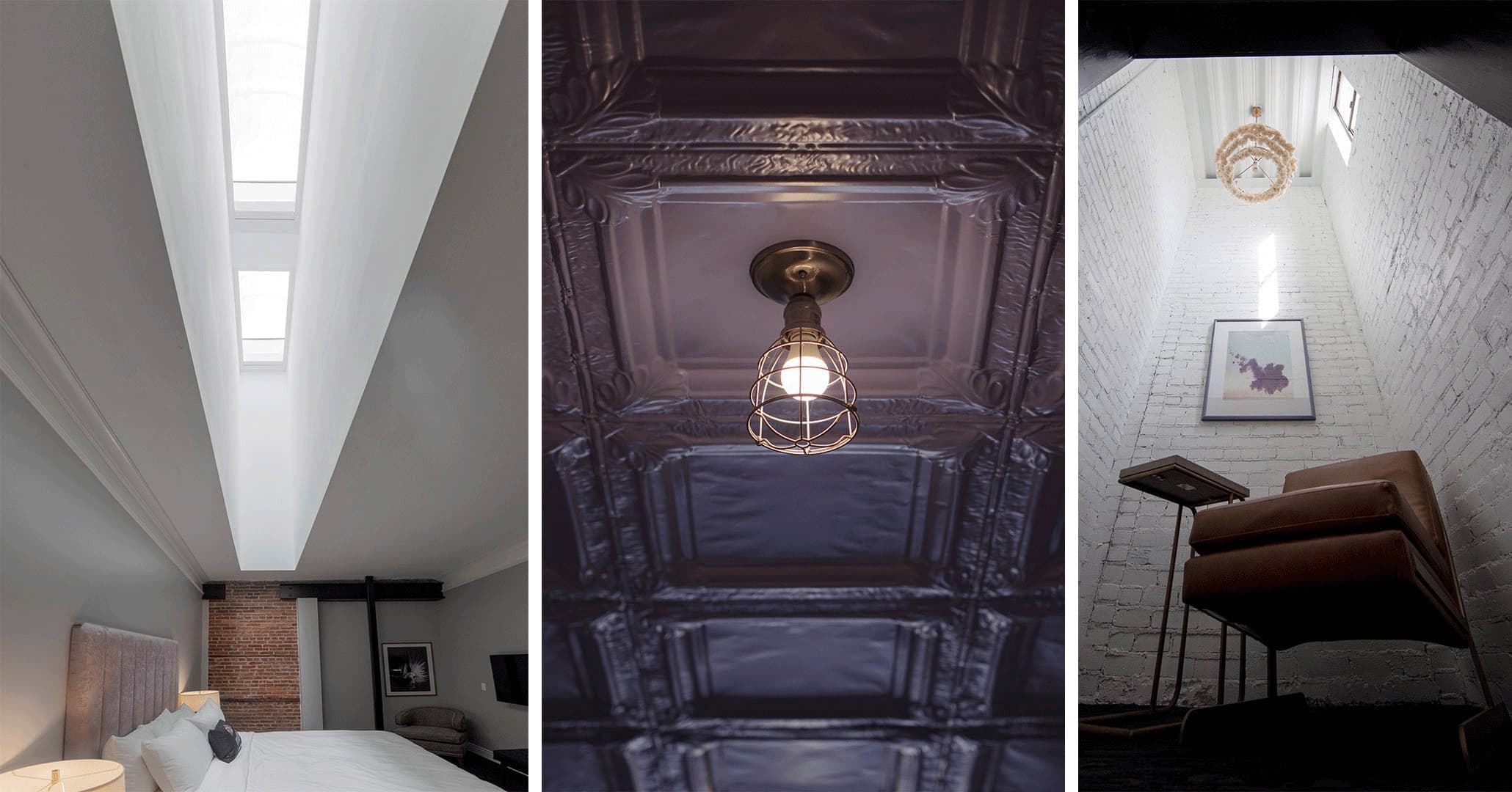 Boudreaux architects paid special attention to the ceiling details in Hotel Trundle.
