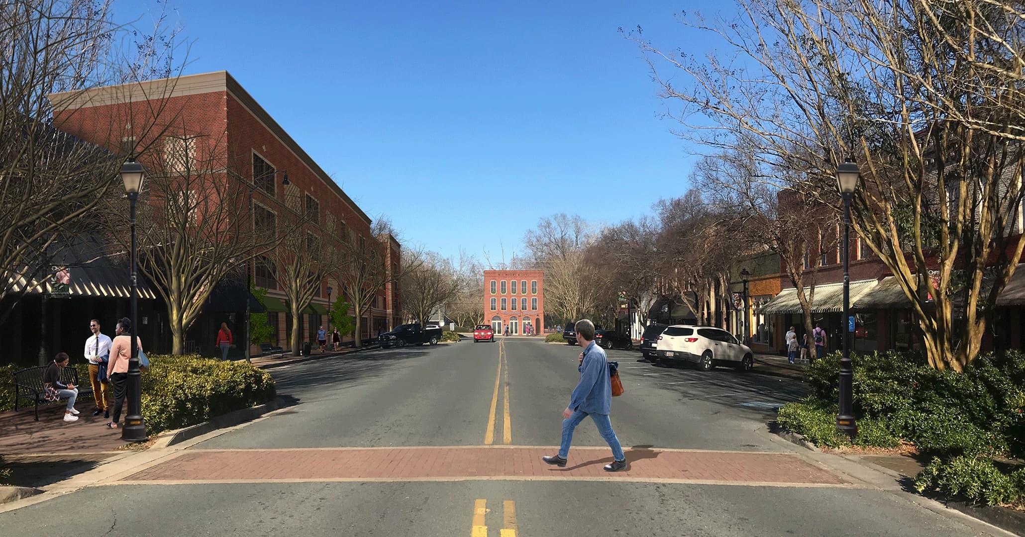 Boudreaux architects and master planners worked with Town of Cheraw South Carolina to improve downtown plans.