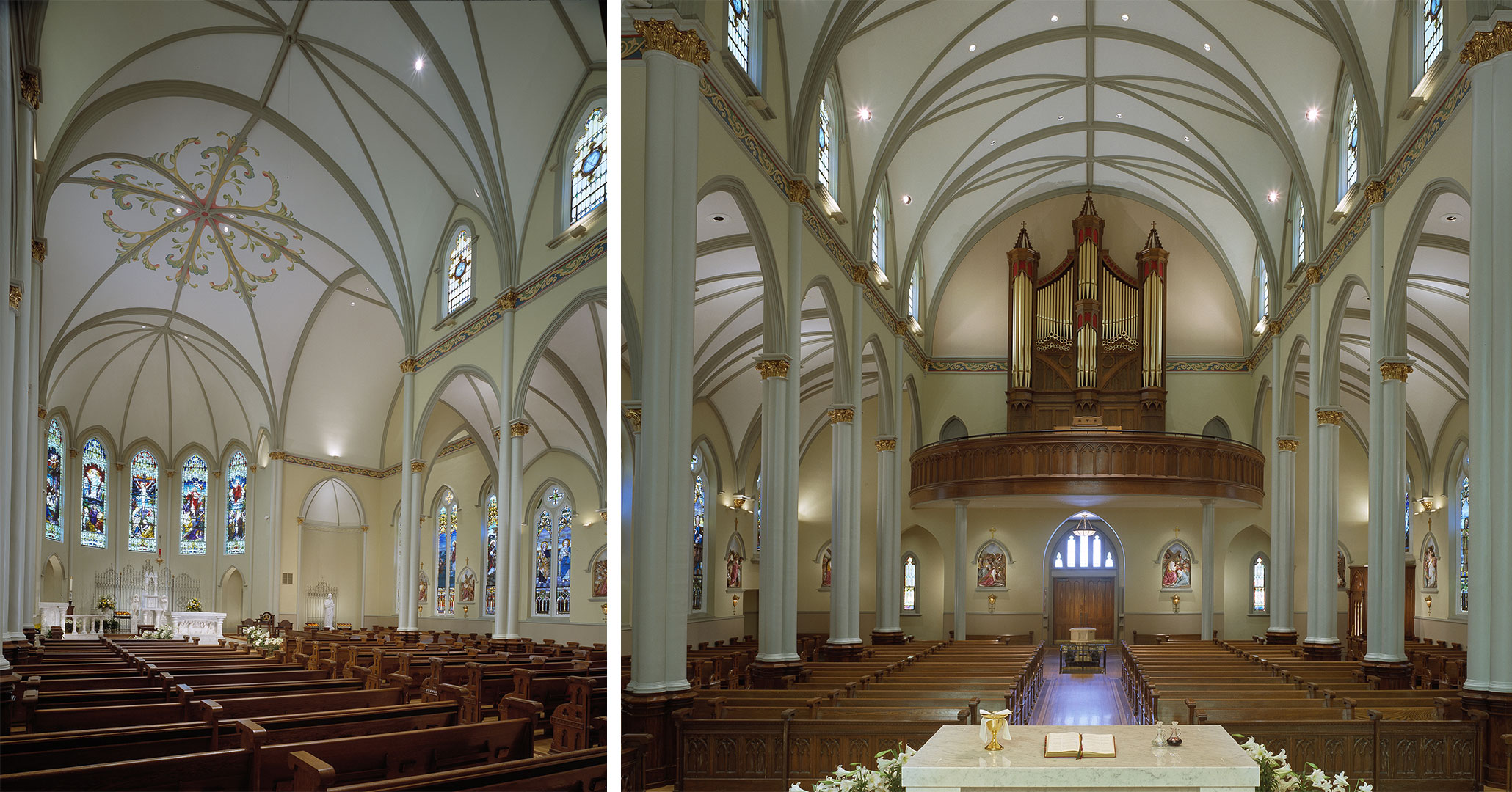 Historic Preservationists at Boudreaux worked with St Peter’s Catholic Church to update and modernize the Basilica.