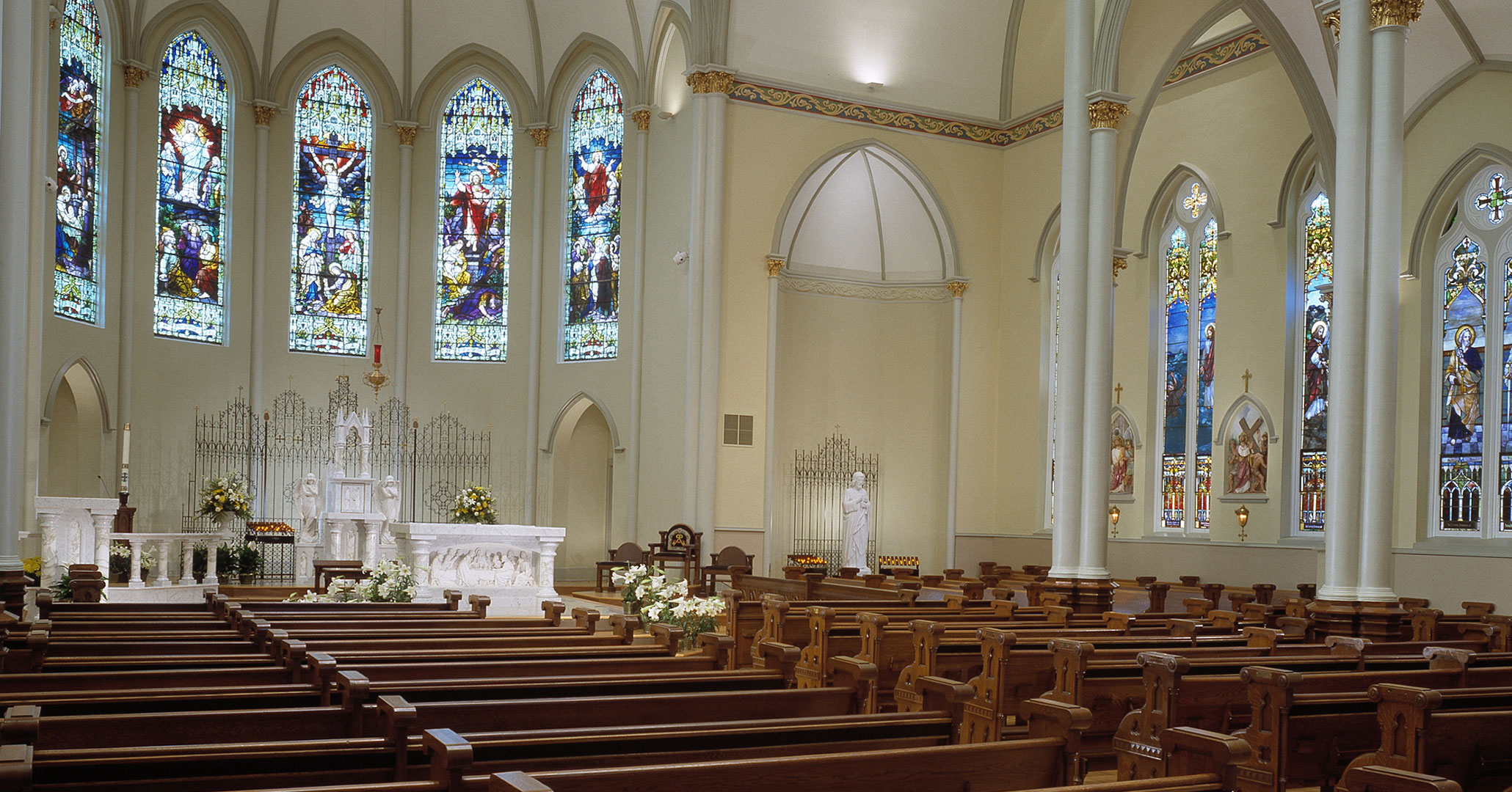 St Peter’s Catholic Church in Columbia, SC worked with Catholic Church specialists at Boudreaux to restore the Basilica.