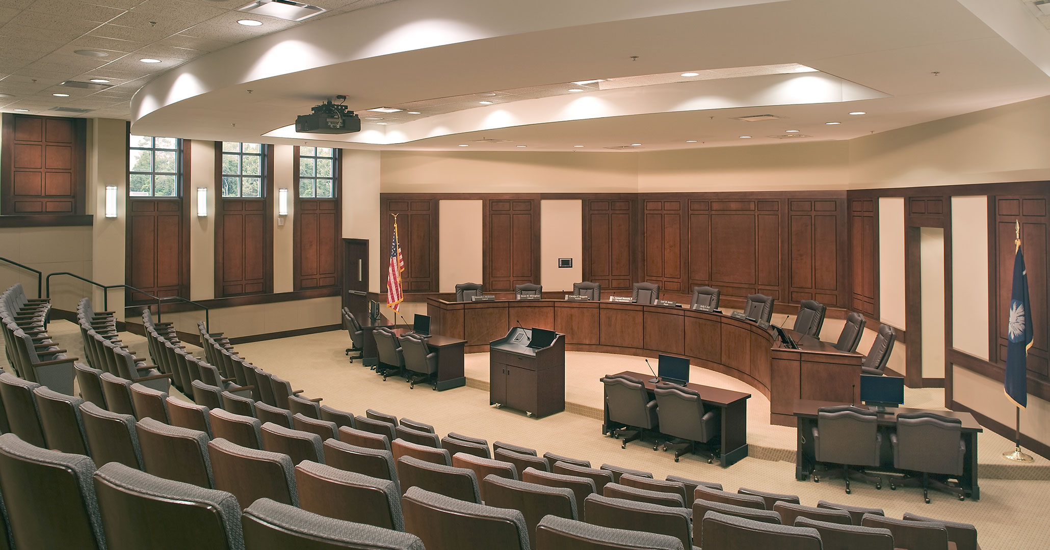 North Augusta Municipal Center worked with Boudreaux to highlight architectural features.