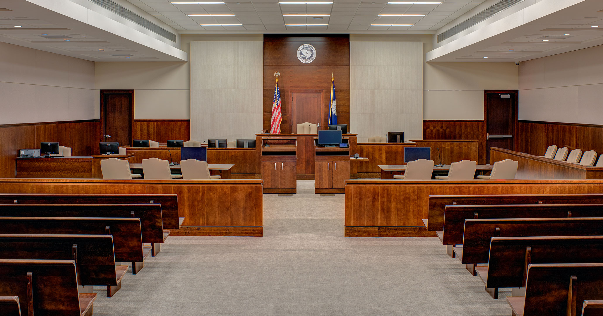 Richland County hired Columbia, SC architects Boudreaux to program the layout Decker Courthouse.