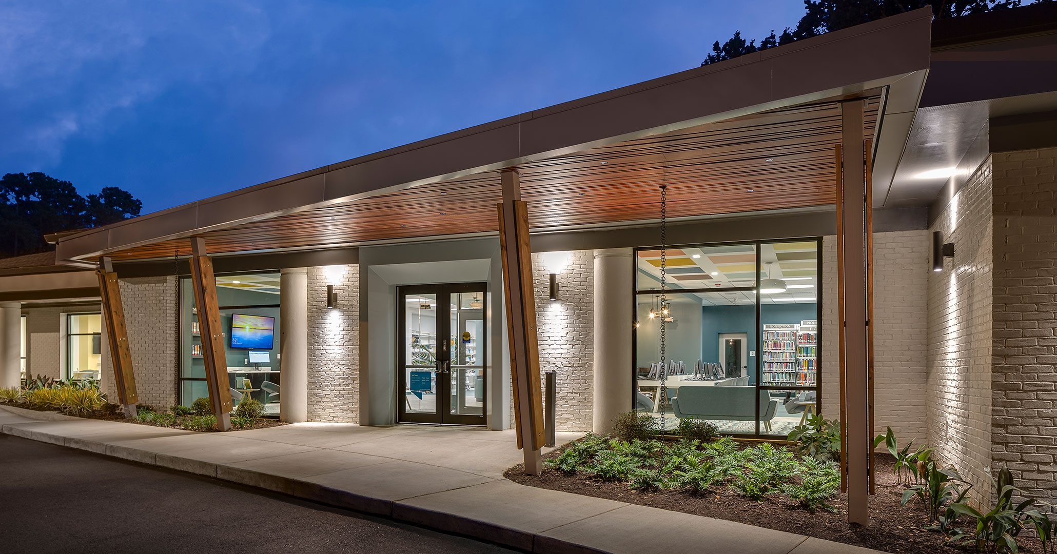 Richland County Library’s Cooper location worked with Boudreaux to highlight architectural features.