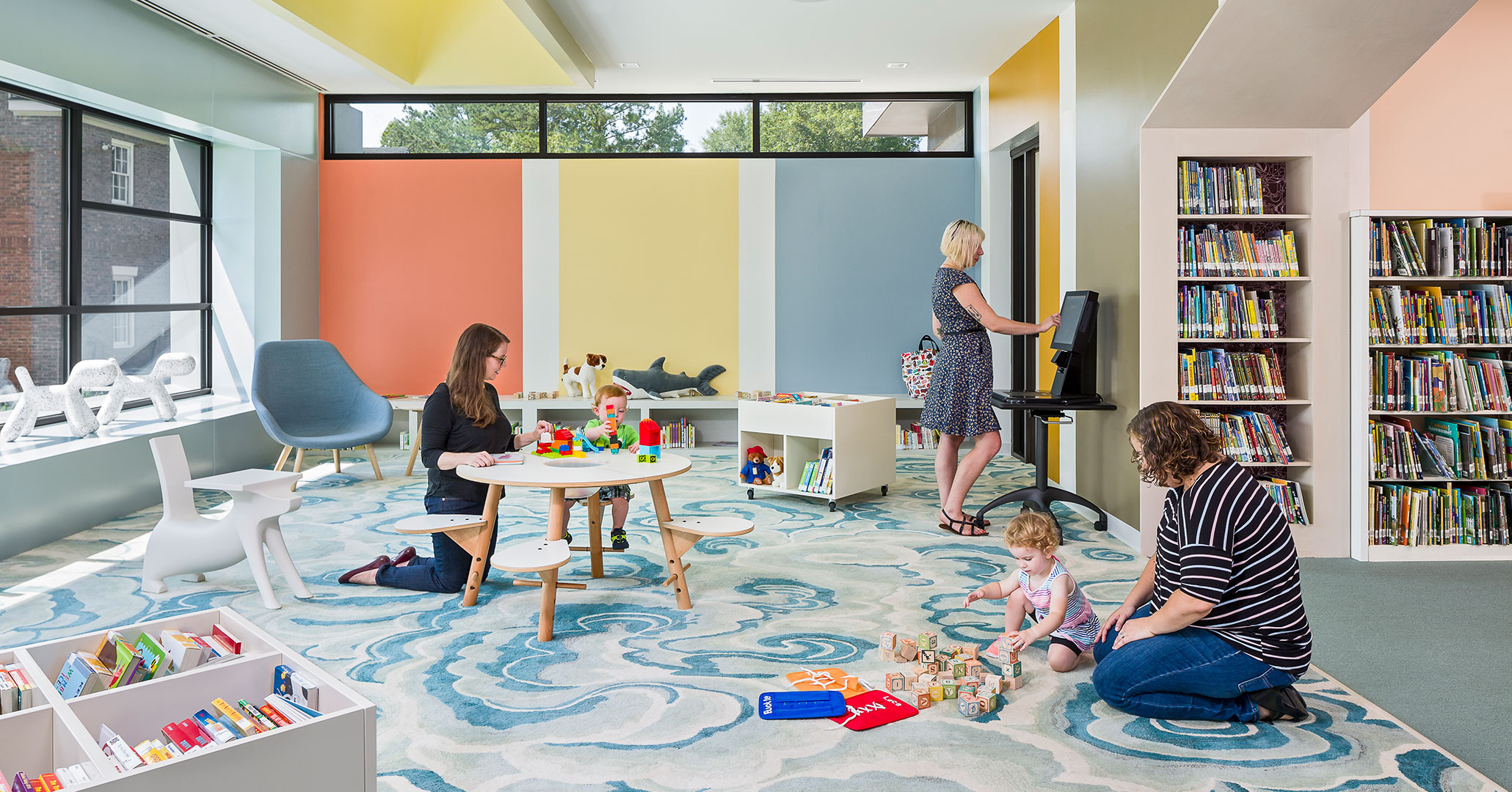 Boudreaux designed exterior spaces for children and adults to use for educational purposes.