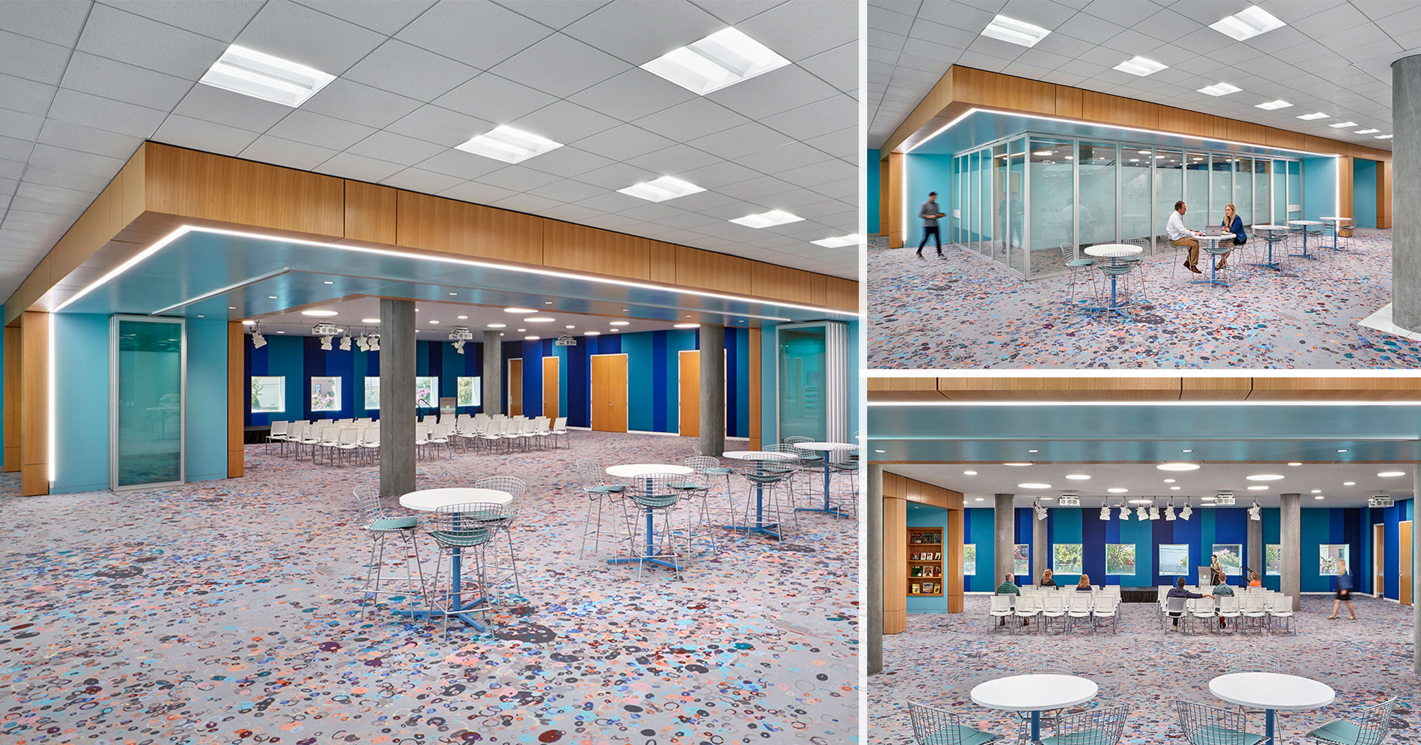 Boudreaux architects out of Columbia, SC designed flexible space for public use at the library.
