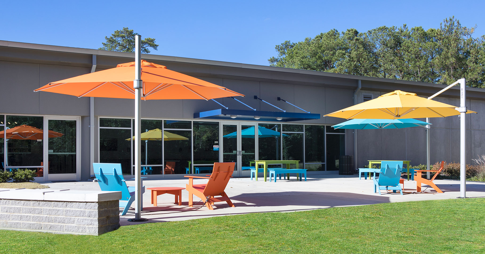 Boudreaux architects worked with the Richland Library to update the exterior and design the interiors at the Richland Library Northeast Branch Location. The outside patio is accessible to families and patrons to utilize outdoor areas.