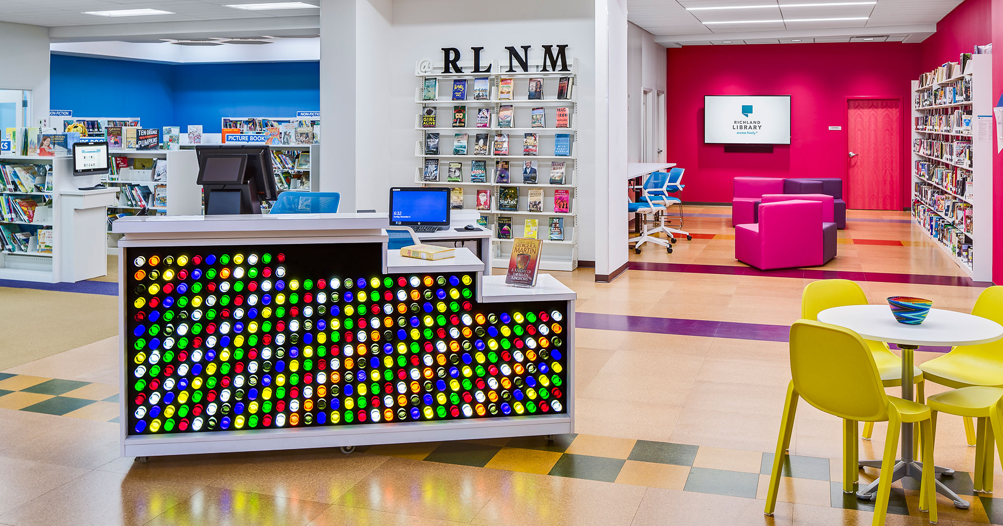 Richland County Library hired Boudreaux to design the interiors at North Main Library location in Columbia, SC.