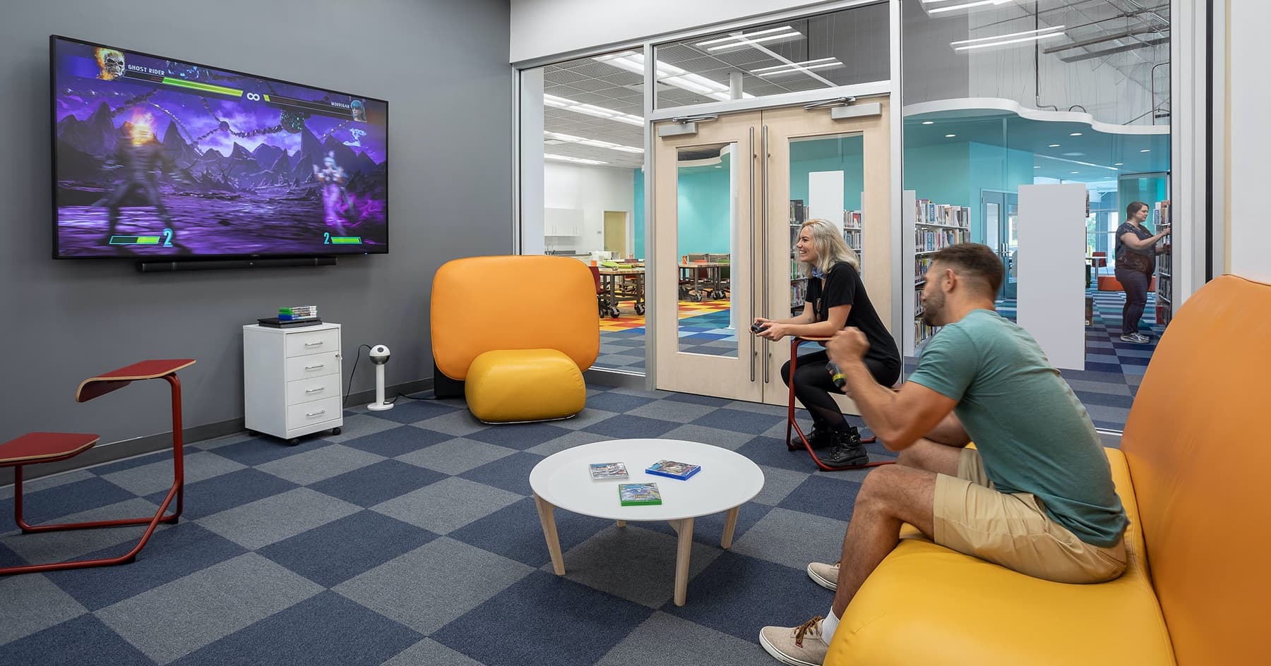 Creating a teen space was an important factor in the design for Richland Library Southeast in Columbia SC