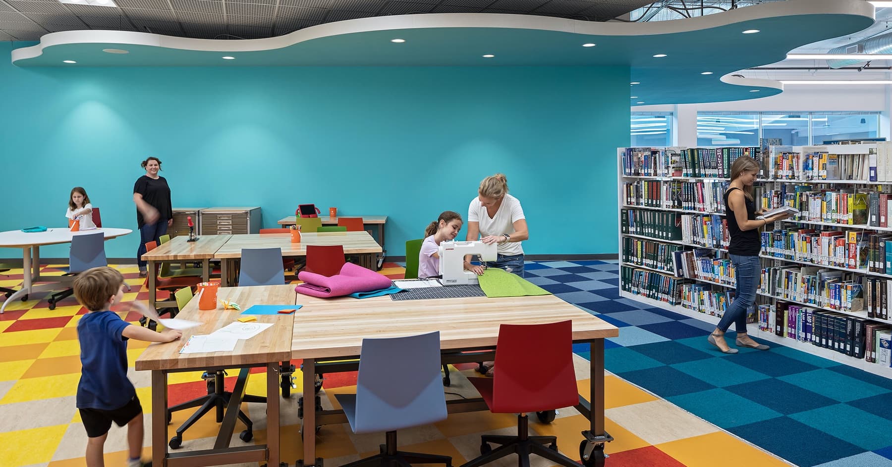 Libraries have become maker spaces for their community, Boudreaux architects design a space for people to create and feel inspired