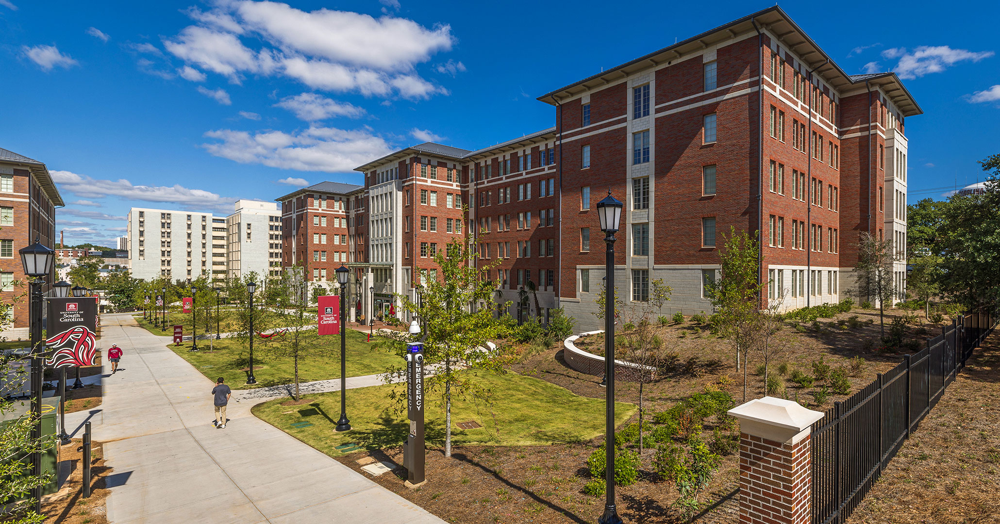 USC Campus Village front lawn space invites students to step outside