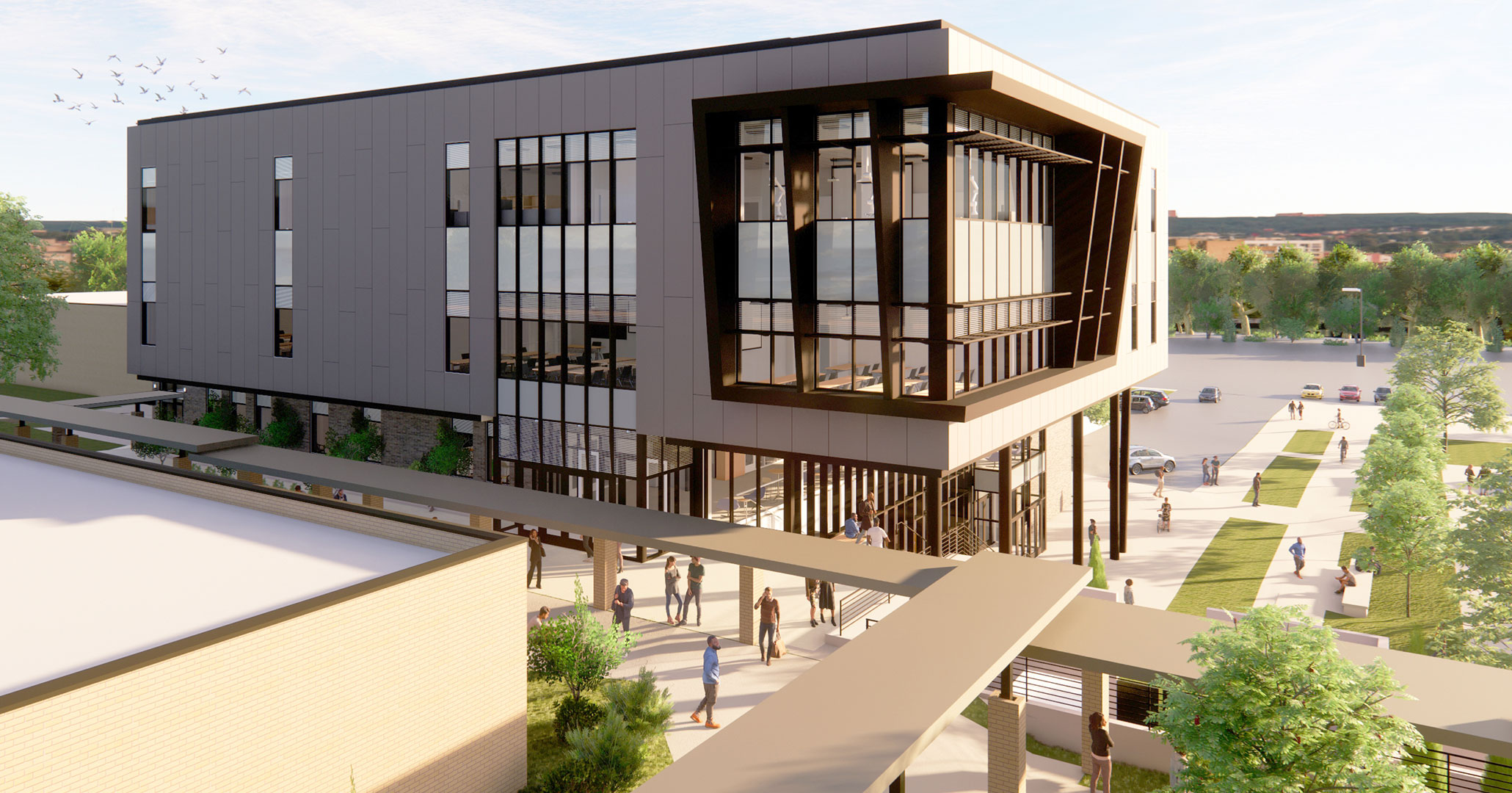 BOUDREAUX architects initial renderings of MTC’s CBIT building