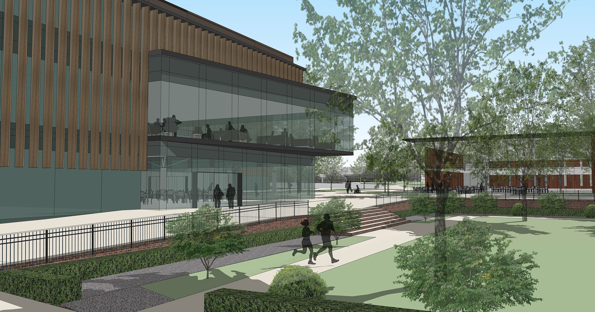 Clemson University worked with Boudreaux architects increase the use of outdoor spaces in the Southeast Precinct.