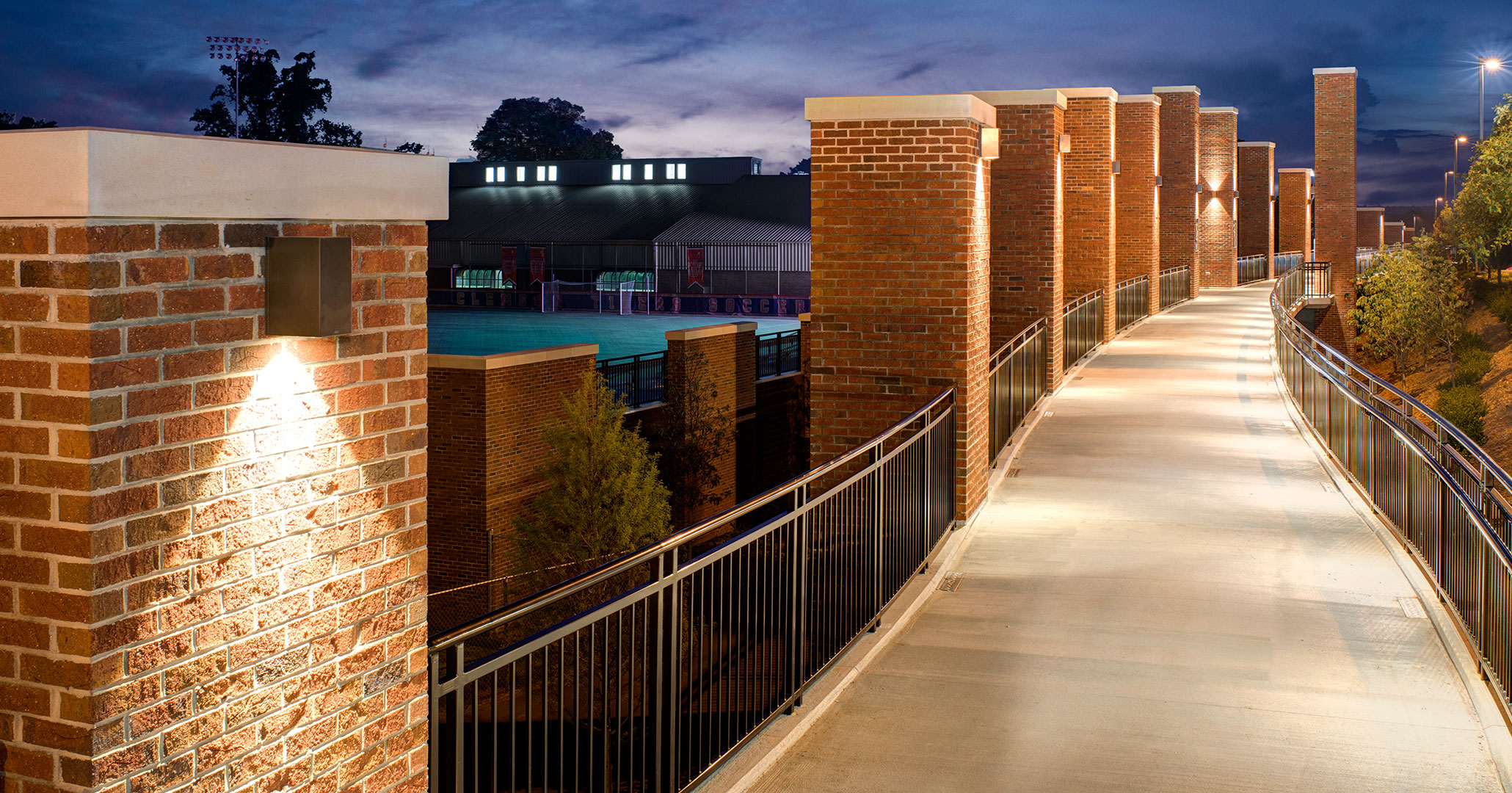 Clemson University hired Boudreaux architects to build a student walkway.