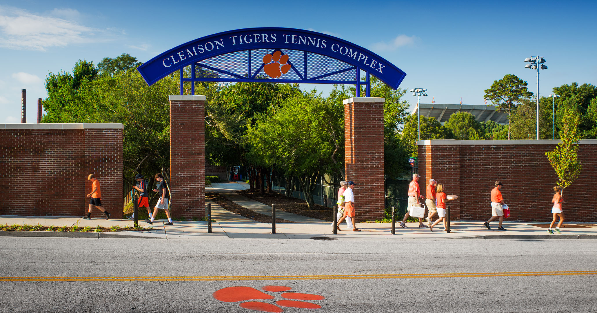 Clemson University worked with Boudreaux architects to build beautiful pedestrian walkway.