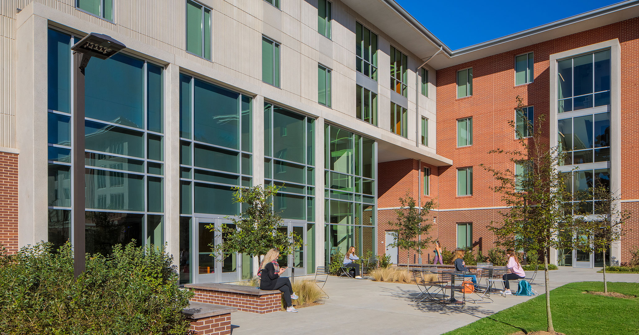 Clemson University hired Boudreaux architects to design student flex areas at Douthit Hills Student Hub.