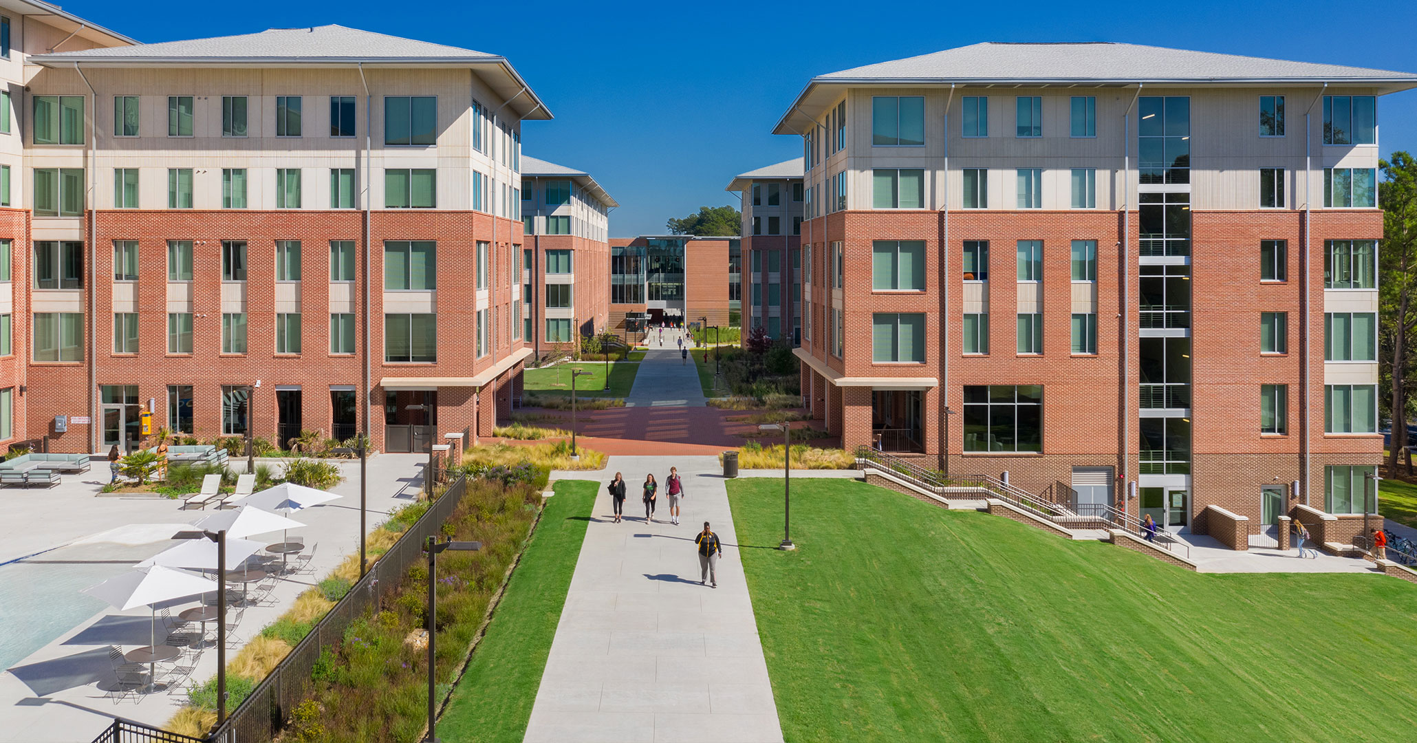 Clemson University worked with Boudreaux architects to design modern technology focused student housing.