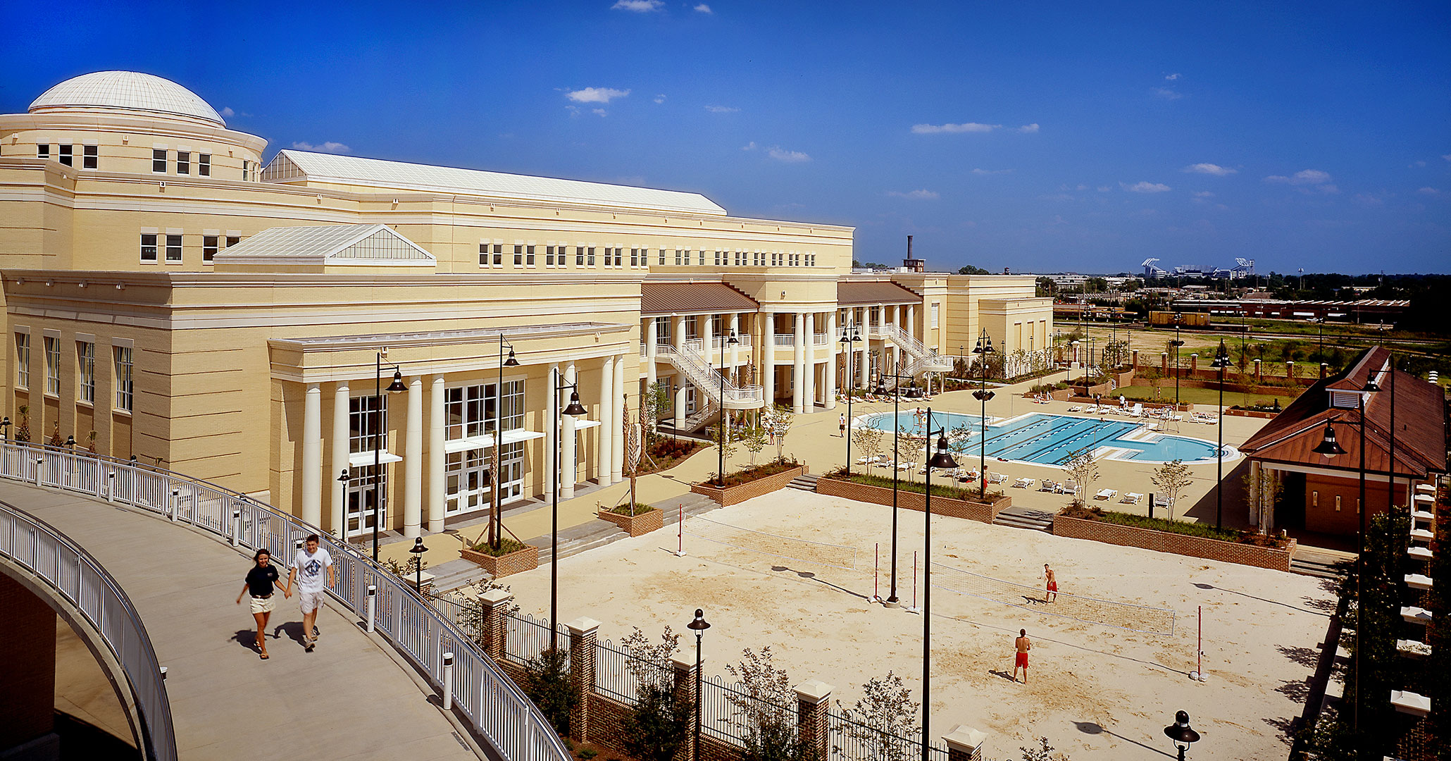 University of South Carolina worked with the most experienced architects in South Carolina Boudreaux to design the Strom Thurmond Wellness Center in downtown Columbia, SC.