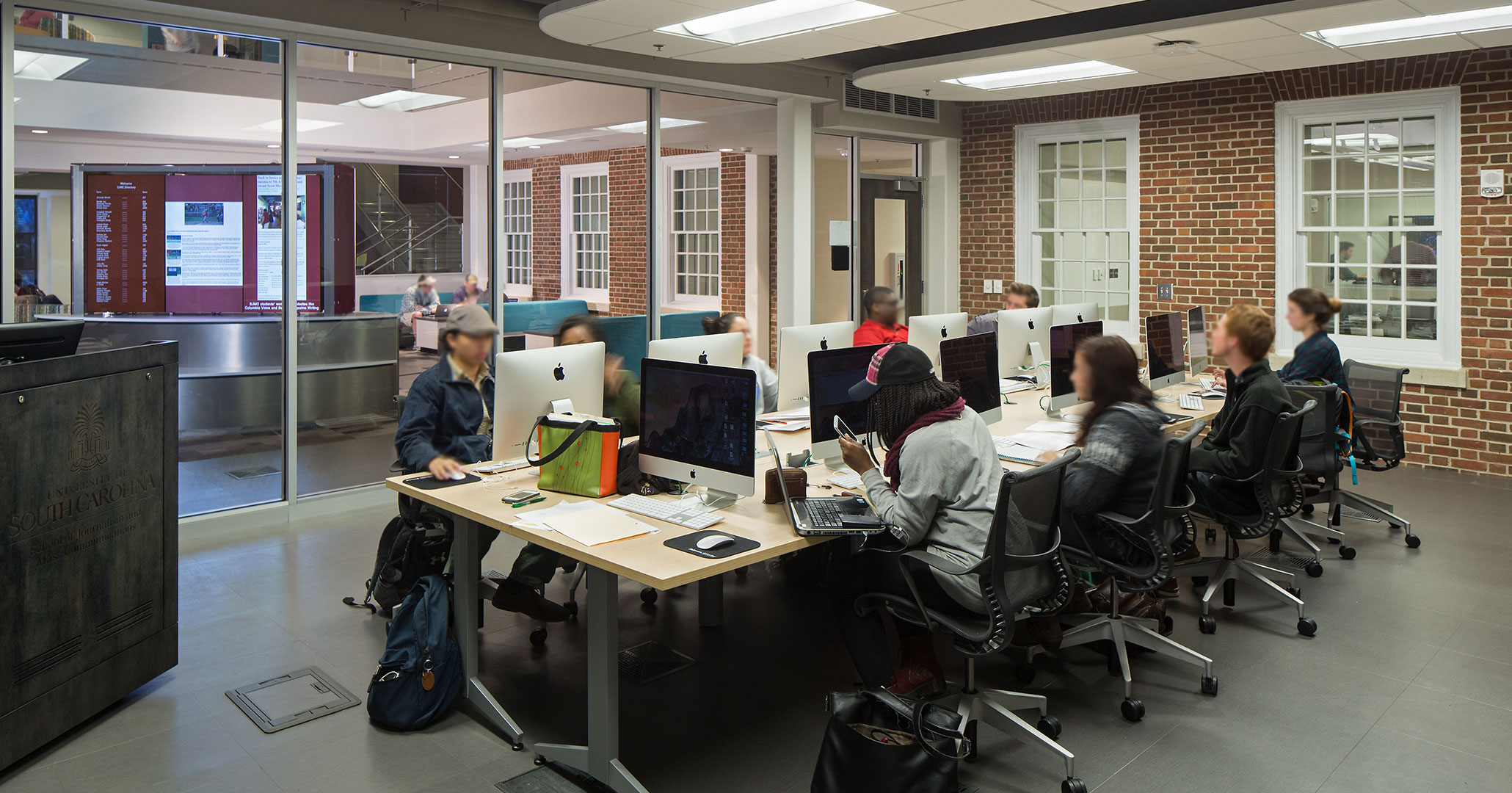 University of South Carolina worked with Boudreaux architects to provide modern interior design for classrooms focused on technology.