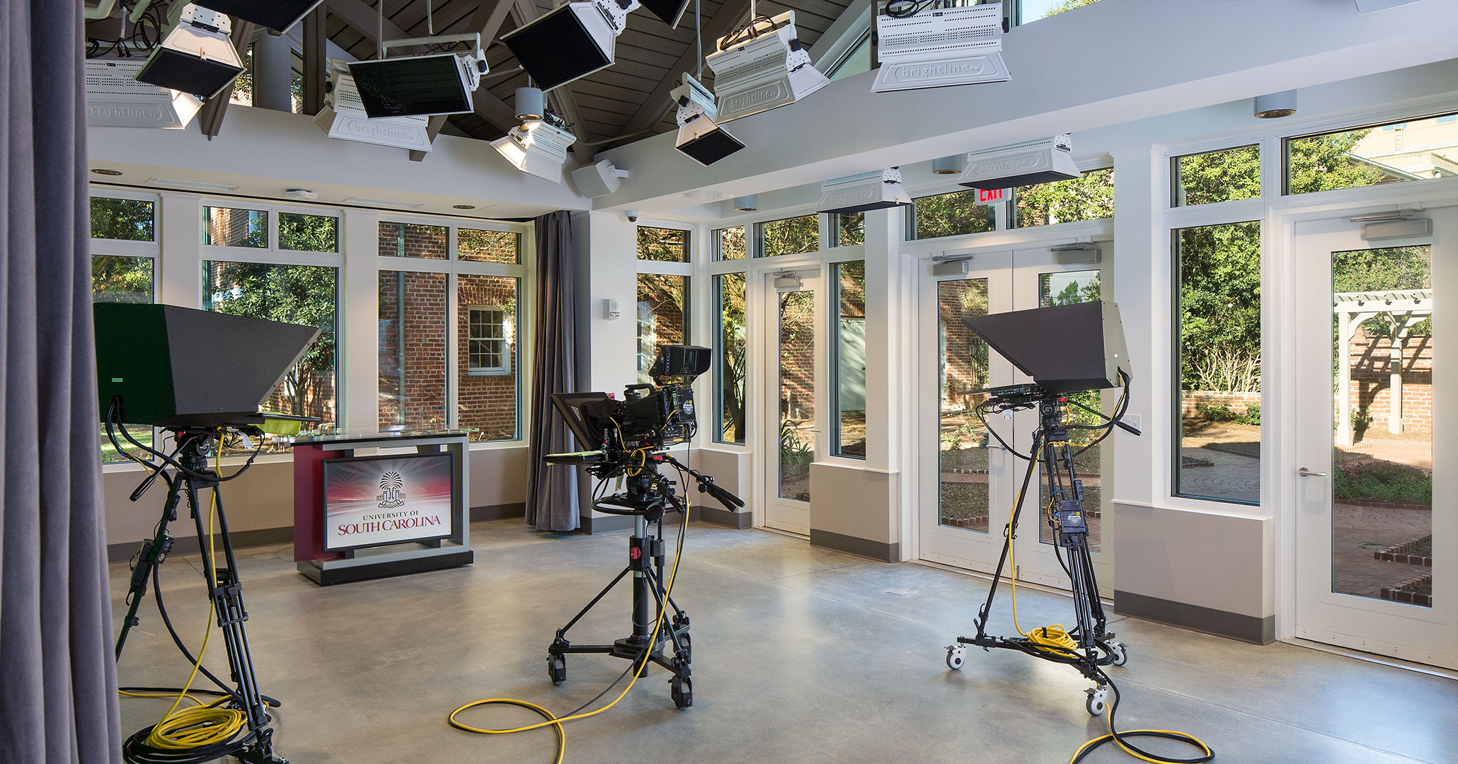 University of South Carolina worked with Boudreaux architects to design and upgrade the interior of historic property the Kennedy House studio space.