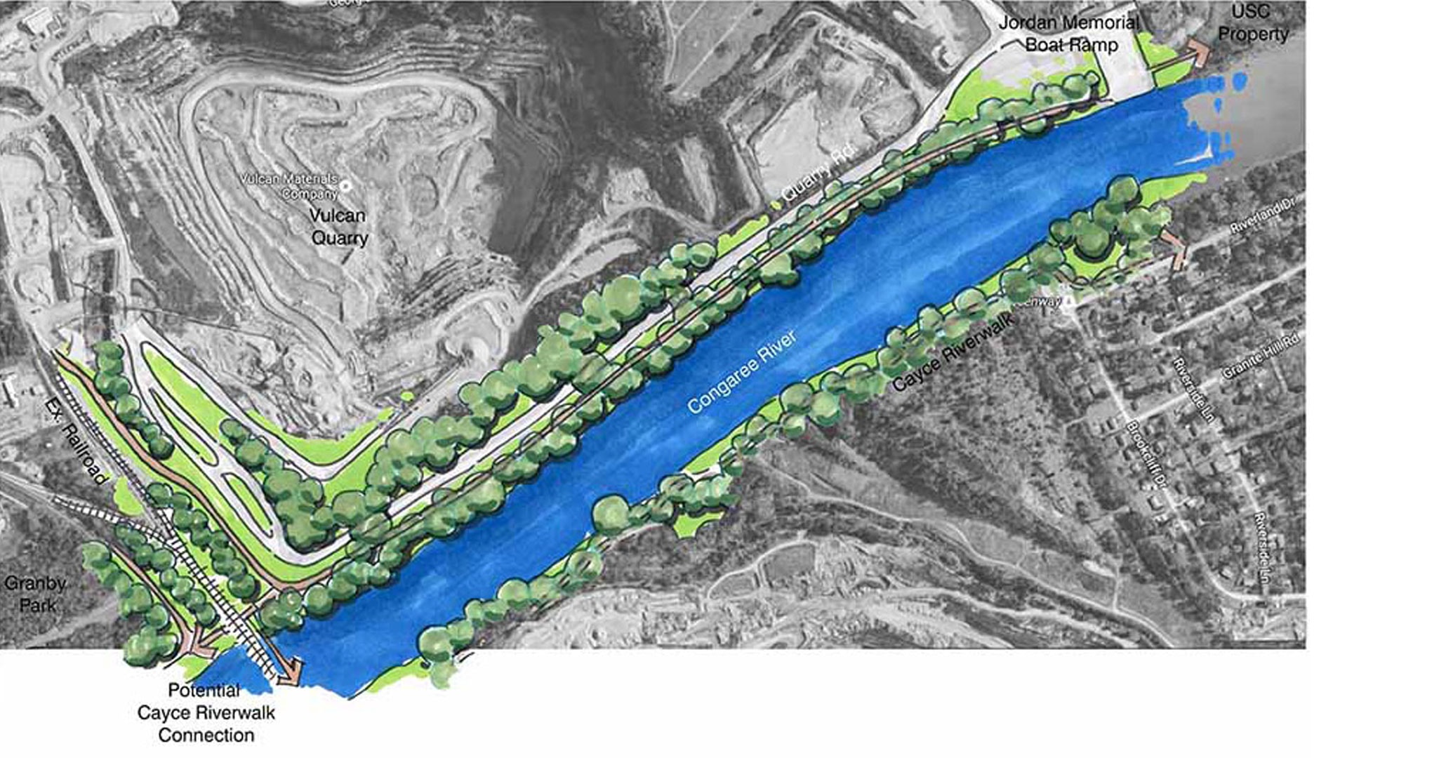 BOUDREAUX planners worked with the University of South Carolina to develop the Capital City Mill District