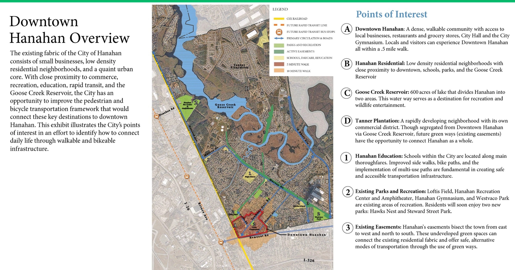 BOUDREAUX planners and the City of Hanahan, SC worked to develop a Town Center Master Plan