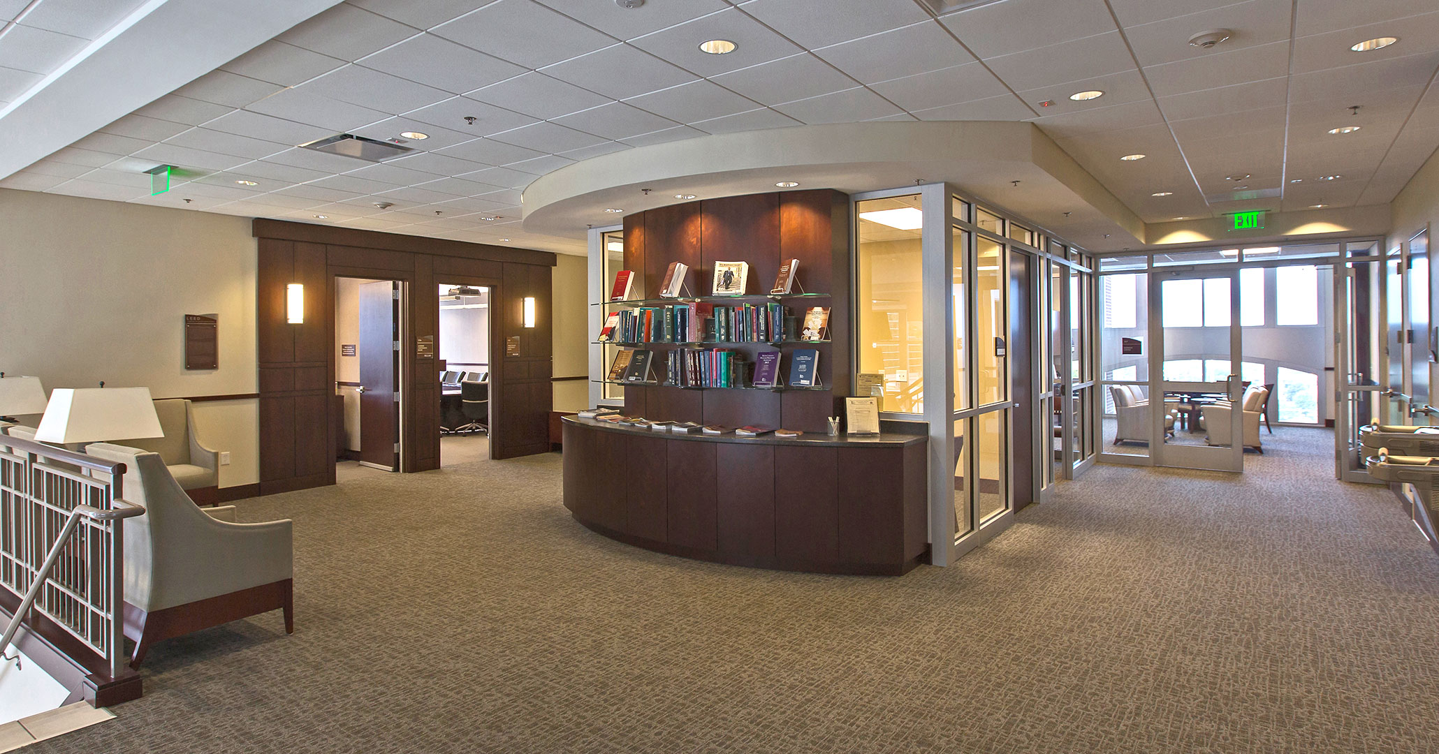 Boudreaux architects worked with the SC Bar Association to provide interior design services for their workplace.